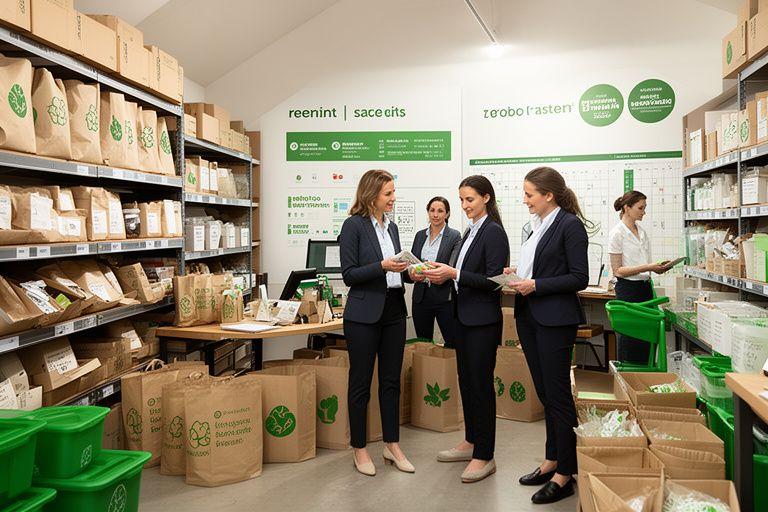 Zespół sklepu detalicznego wdraża strategię zero waste w strefie magazynowej